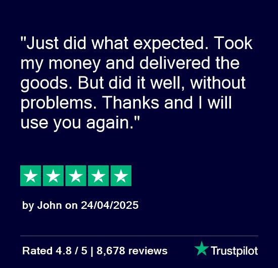 Independent review from TrustPilot - visit https://uk.trustpilot.com/review/simplyplastics.com