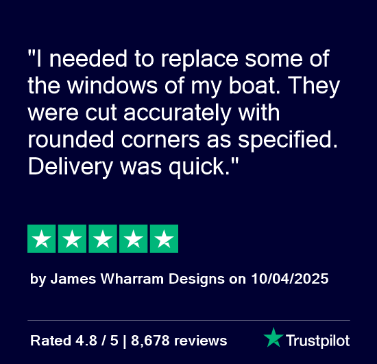 Independent review from TrustPilot - visit https://uk.trustpilot.com/review/simplyplastics.com