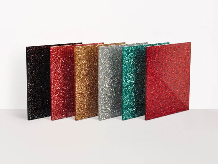 Acrylic Sheet Glitter Dense Group