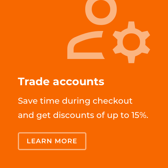 Trade Accounts with discounts of up to 15%