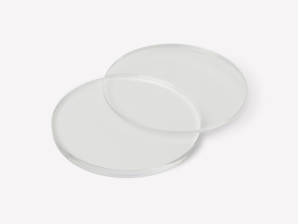Clear Perspex RE Recycled Acrylic Disc Cut to Size - Simply Plastics