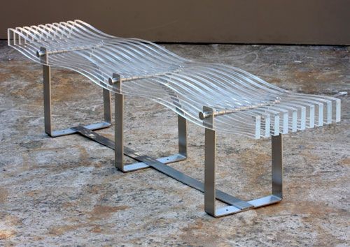 Perspex Wave Bench