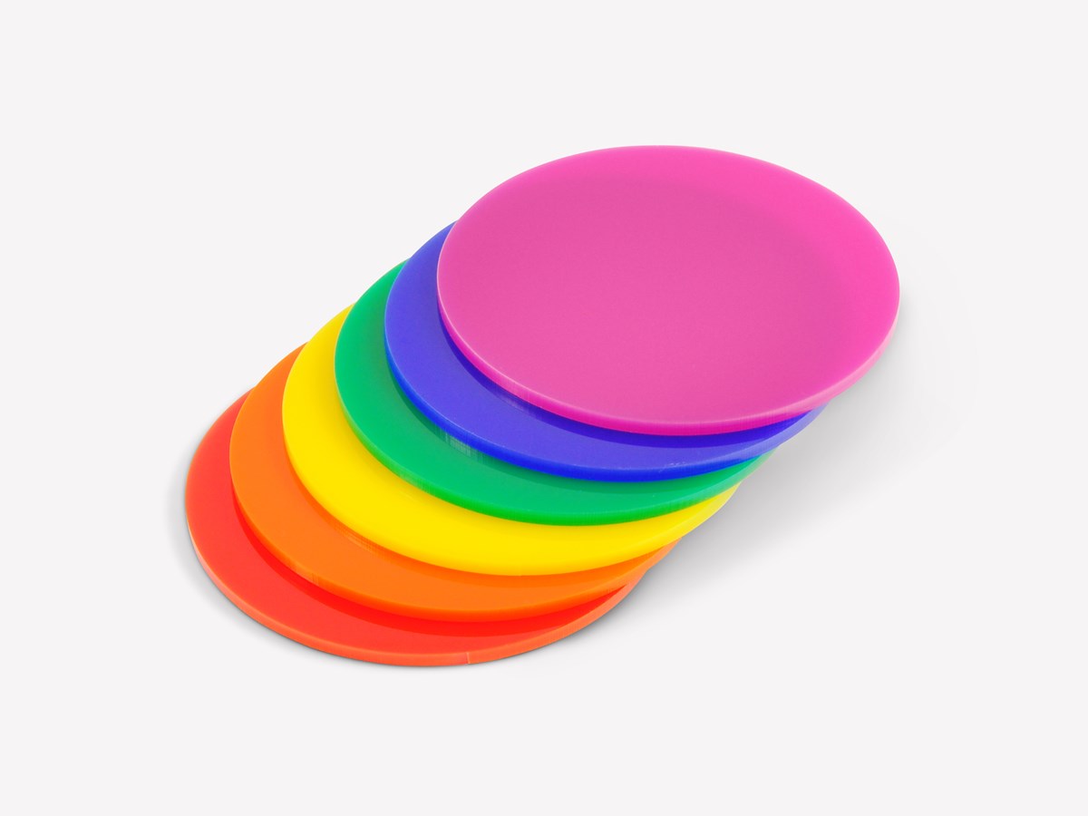 Perspex Coloured Spectrum Acrylic Disc Cut to Size - Simply Plastics