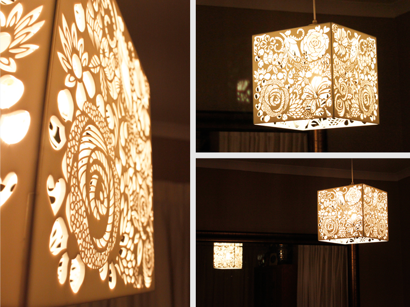 Laser Cut Perspex Light Shades