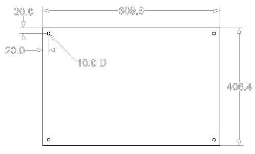 Perspex Sign CAD Drawing