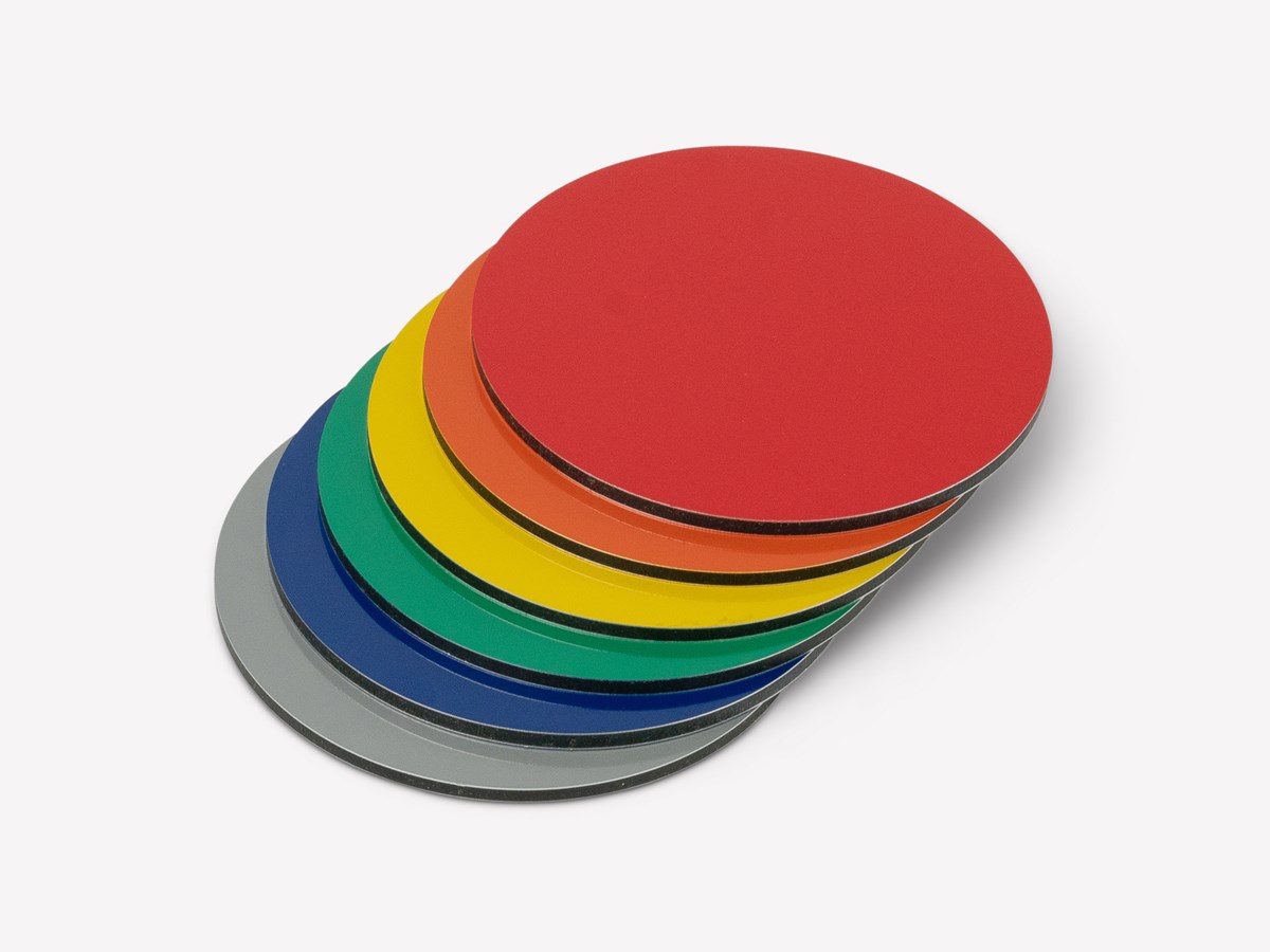 Coloured Aluminium Composite Disc Cut to Size - Simply Plastics