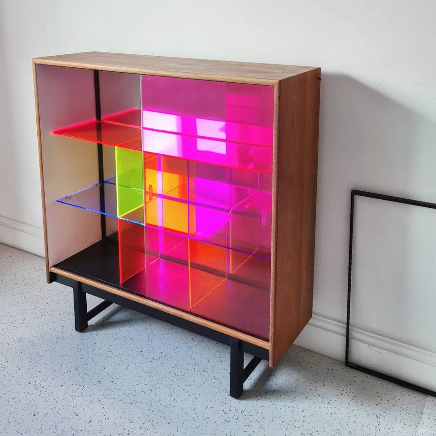 Upcycled Perspex Furniture with LED lighting