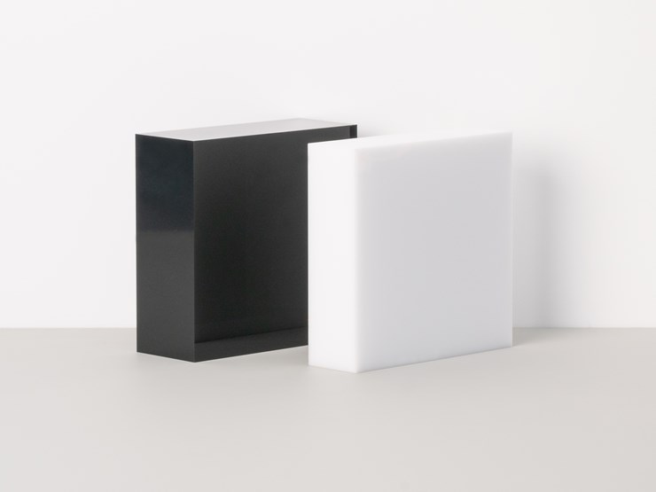 Acrylic Block Black White