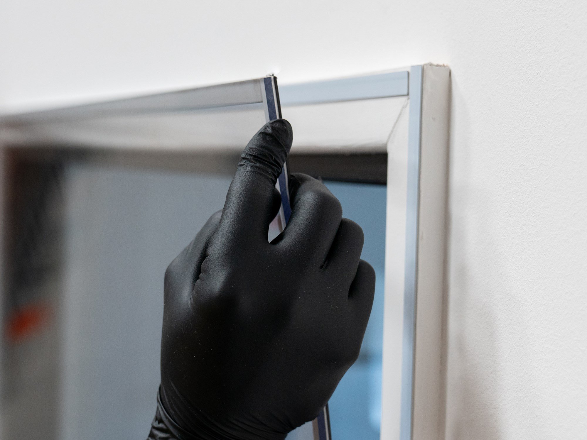 Polycarbonate Secondary Glazing being installed