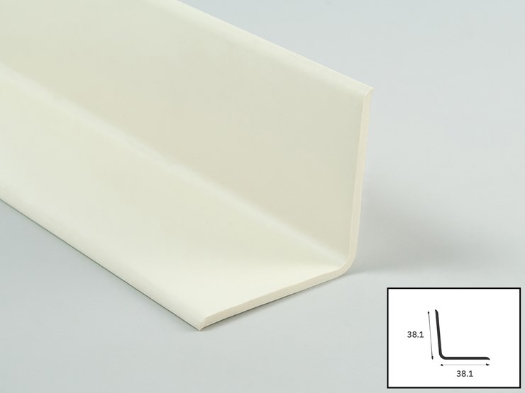 Pvc Hygienic Satin Wall Cladding Internal Angle Trim Ivory Graphic